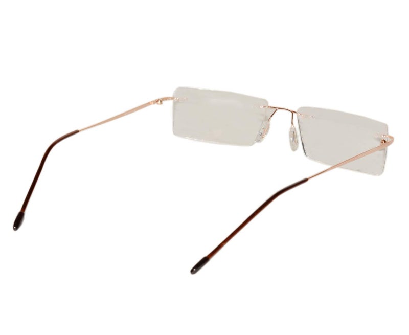 Peter Jones Golden Rimless Unisex Reading Glasses (Eye Power 1.25) - Image 5