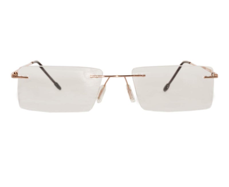 Peter Jones Golden Rimless Unisex Reading Glasses (Eye Power 1.25) - Image 3