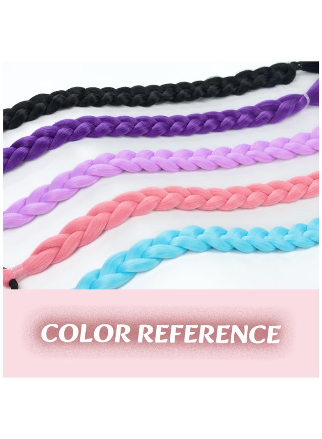 2 Pack 26 Inch Purple Ponytail Hair Extension, Synthetic Wrap Around Long Ponytail with Elastic Tie for Daily Party Cosplay - Image 5