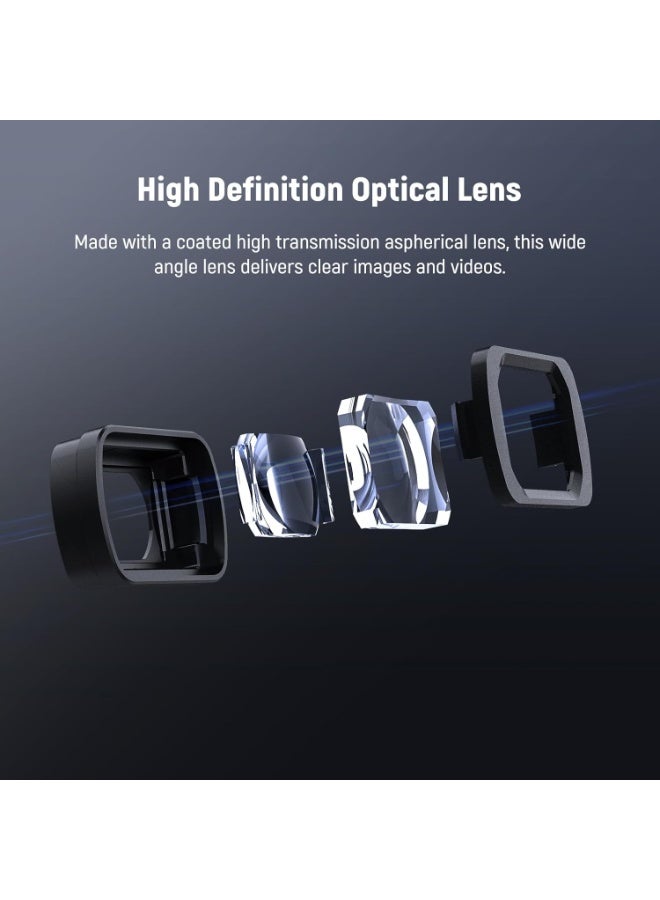 Neewer 0.75X Wide Angle Lens Compatible with DJI OSMO Pocket 3 Creator Combo Accessories, Expanded FOV of 108°, Magnetic Coated Aspherical Action Camera Lens - Image 5