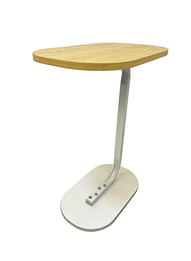 Migue home Modern Oval Nighstand, Side Table for Bedroom & Living Room, Modern and Sleek Design, 45cm L x 28cm W x 60cm H, Lightwood Color - Image 5