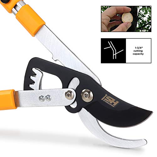 STEELHEAD Heavy-Duty 27-40" Adjustable Gear-Bypass Limb & Branch Lopper, Telescoping Extendable Handles, Ratcheting, Cuts Up to 1-3/4”, Secateurs, Shock-Absorbing, Effort-Saving, USA-Based Support - Image 2
