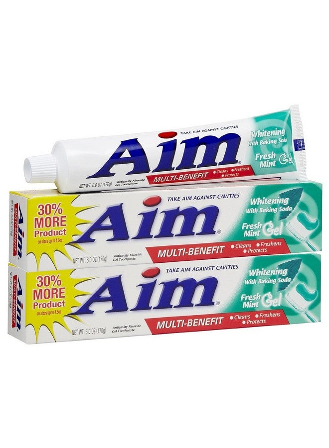 Aim Whitening Toothpaste Mint Gel, 5.5 oz by Aim (Pack of 3)