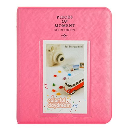 CAIUL [Instax Mini 9 Photo Album] Compatible Pieces of Moment Book Album for Films of Fujiflm Instax Mini 7s 8 8+ 9 25 26 50s 70 90 (64 Photos, Flamingo Pink) - Image 2