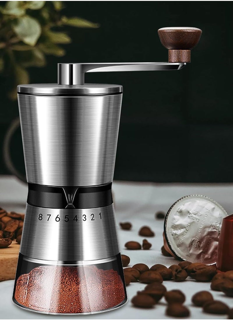 Manual Coffee Grinder Hand Coffee Mill with 8 Adjustable Settings Conical Ceramic Burr Grinder for Espresso French Press and Pour Over Portable Hand Crank for Office Home Traveling Camping - pzsku/Z26E76055DCCFD3505991Z/45/_/1734135234/8eac3f98-a171-43f1-9a58-06ca15432f43