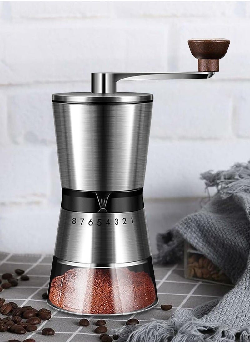 Manual Coffee Grinder Hand Coffee Mill with 8 Adjustable Settings Conical Ceramic Burr Grinder for Espresso French Press and Pour Over Portable Hand Crank for Office Home Traveling Camping - pzsku/Z26E76055DCCFD3505991Z/45/_/1734135237/5de3ff7f-7f96-4da1-b231-b6e244a7918f