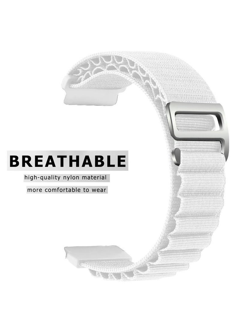 CATANES Alpine Loop Band 20mm Nylon Woven Sport Watch Strap Compatible with Galaxy Watch5 Pro/Galaxy Watch5/Galaxy Watch4/Galaxy Watch4 Classic/Galaxy Watch3/ Galaxy Watch Active 2/Galaxy Watch Active White  - Image 2