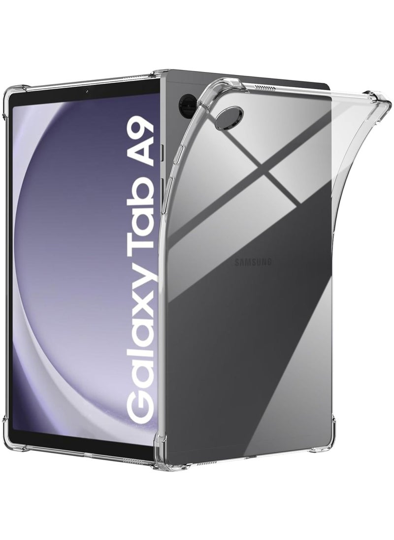 Case for Samsung Galaxy Tab A9 8.7, Advanced Airbag Drop Protection Case, Flexible Clear TPU Shockproof Anti-Scratch Cover Slim-Fit Case for Galaxy Tab A9