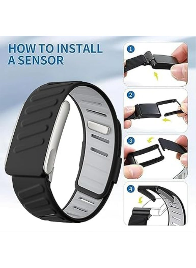 سوار سيليكون متوافق مع Whoop 5.0 Band، حزام رياضي مريح ومتين وقابل للتعديل من السيليكون للرجال والنساء، مع موصل على شكل حرف U - Image 3