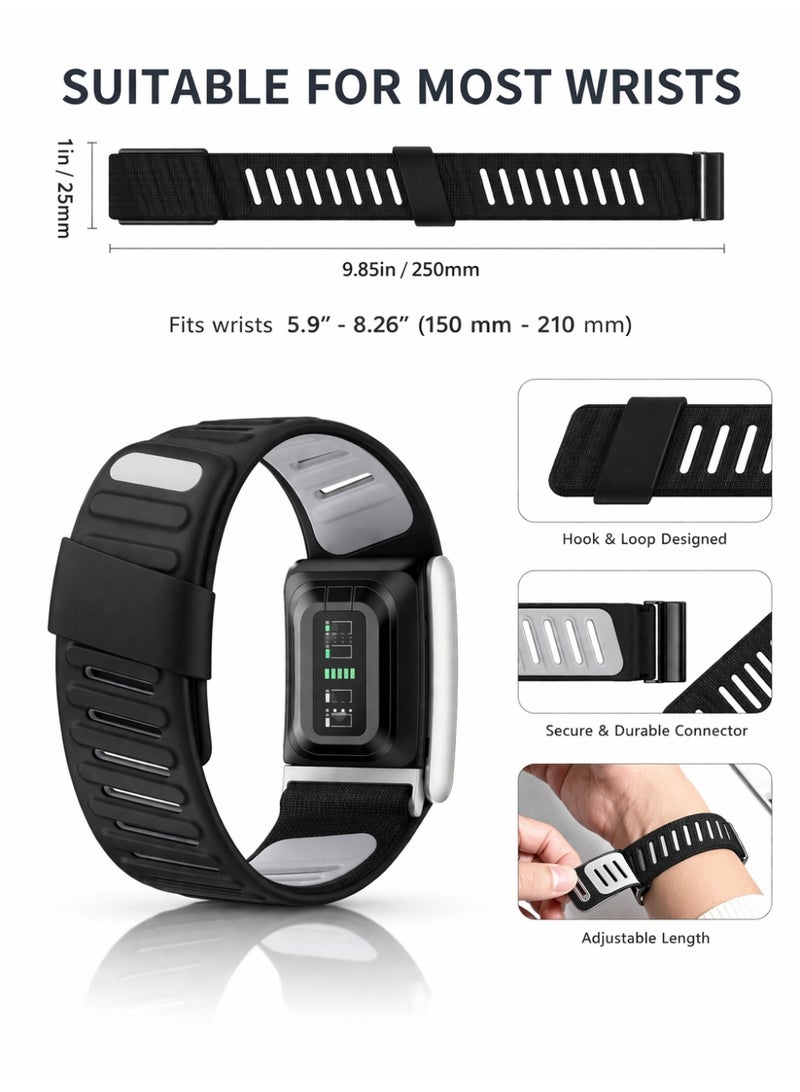 سوار سيليكون متوافق مع Whoop 5.0 Band، حزام رياضي مريح ومتين وقابل للتعديل من السيليكون للرجال والنساء، مع موصل على شكل حرف U - Image 4