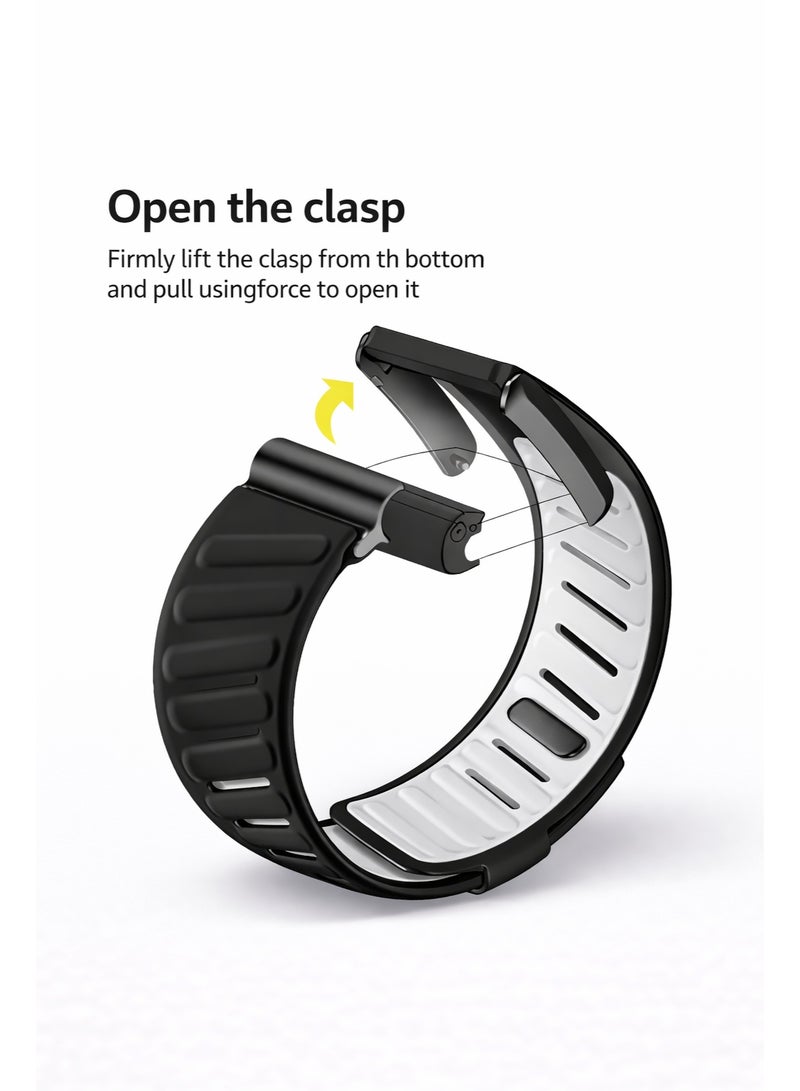 سوار سيليكون متوافق مع Whoop 5.0 Band، حزام رياضي مريح ومتين وقابل للتعديل من السيليكون للرجال والنساء، مع موصل على شكل حرف U - Image 3