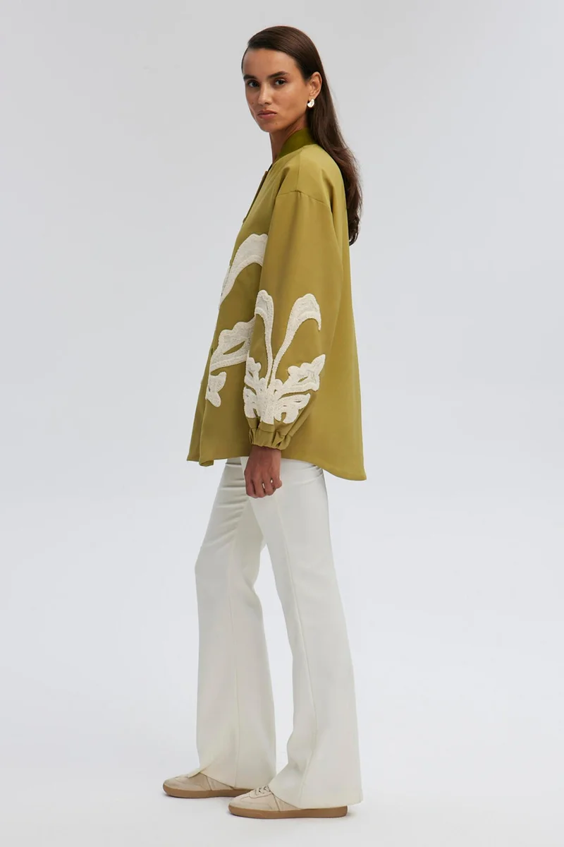 Touche Embroidered Crepe Jacket