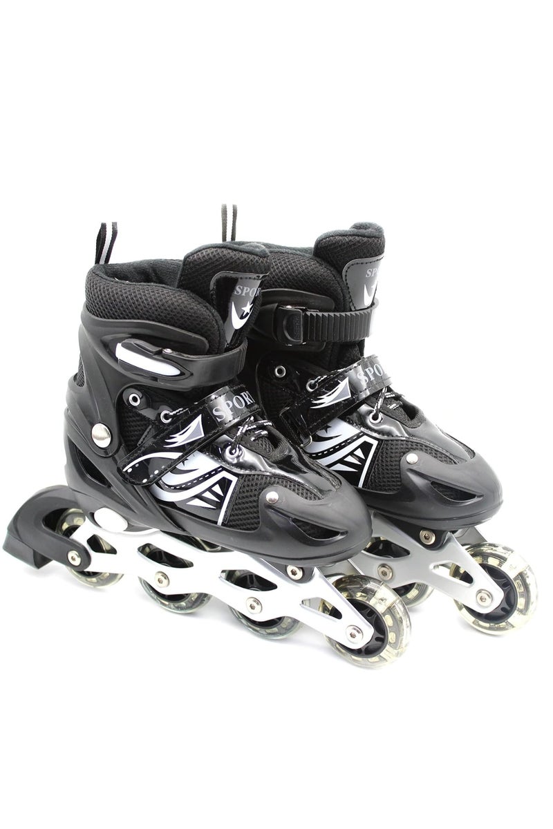 EASY FUTURE Adjustable Inline Skates for Kids with Flashing Wheels – Includes Full Protective Gear Set(Helmet,Knee, Elbow & Wrist)  – 4 Colors & 3 Sizes Available - Image 2
