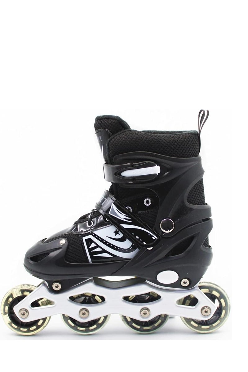 EASY FUTURE Adjustable Inline Skates for Kids with Flashing Wheels – Includes Full Protective Gear Set(Helmet,Knee, Elbow & Wrist)  – 4 Colors & 3 Sizes Available - Image 4