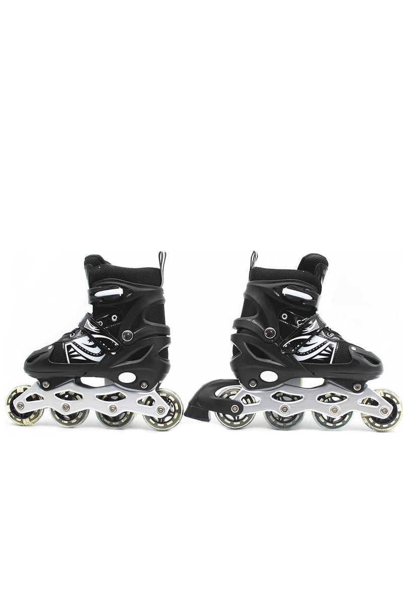 EASY FUTURE Adjustable Inline Skates for Kids with Flashing Wheels – Includes Full Protective Gear Set(Helmet,Knee, Elbow & Wrist)  – 4 Colors & 3 Sizes Available - Image 3