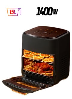 Generic 15L Large Capacity Electric Oven,2400w Air Fryer Toaster Oven With Steam, Toast, Air Fry, Bake, Visual Cooking Window, 7 In 1 Function, Digital Touchscreen  - Image 1