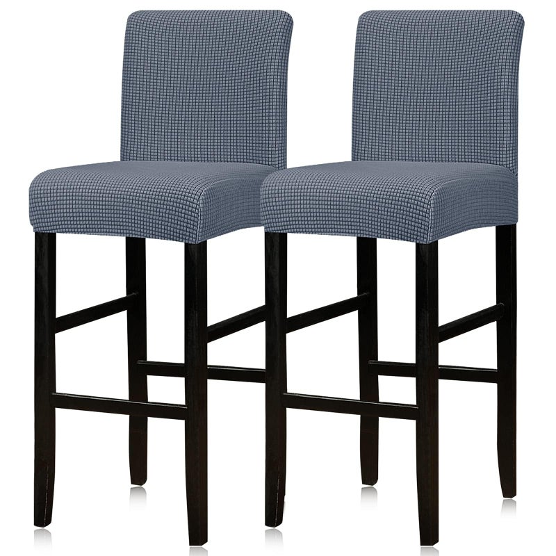 Lellen Lellen Bar Stool Covers Set of 2Stretch Washable Bar Stool Seat CoversRemovable Bar Chair Covers with BacksCounter Height Bar Stool Chair Covers for Kitchen Dining Room CafeGrey 