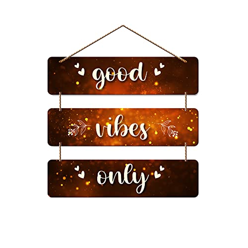 Artvibes Good Vibes Only Decorative Wall Hanging Ornaments | Quotes Decor Item | Wall Poster | Mdf Wall Decoration for Office | Wall Art Print | Inspirational Quotes | Gift Items (WH_5301N) - Image 1