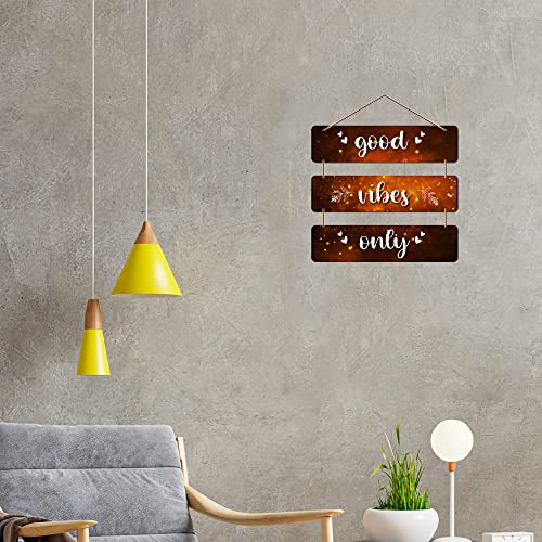 Artvibes Good Vibes Only Decorative Wall Hanging Ornaments | Quotes Decor Item | Wall Poster | Mdf Wall Decoration for Office | Wall Art Print | Inspirational Quotes | Gift Items (WH_5301N) - Image 4