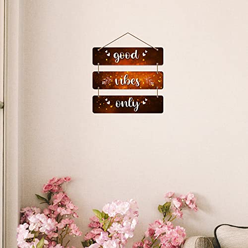 Artvibes Good Vibes Only Decorative Wall Hanging Ornaments | Quotes Decor Item | Wall Poster | Mdf Wall Decoration for Office | Wall Art Print | Inspirational Quotes | Gift Items (WH_5301N) - Image 3