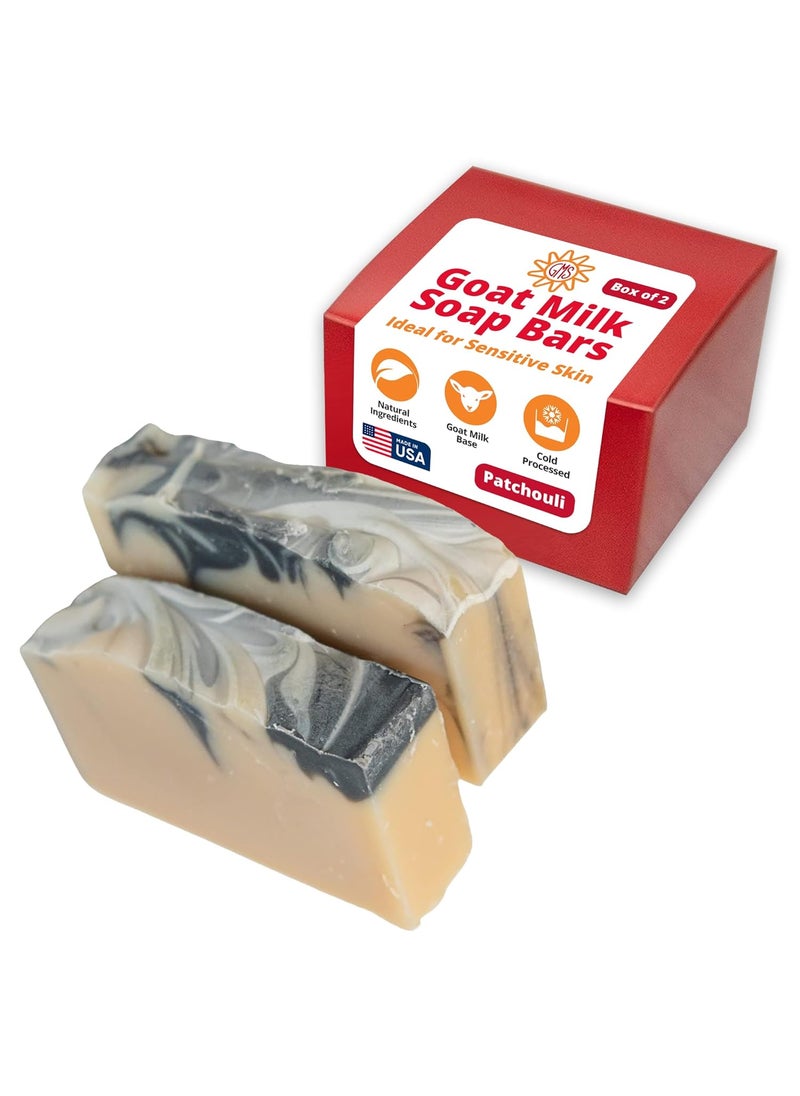 goat milk stuff Goat Milk Stuff PATCHOULI Goat Milk Soap  Natural Soap Bar Gifts for Men and Women Gentle for both Face and Body Handmade Bar Soap Box of 2 