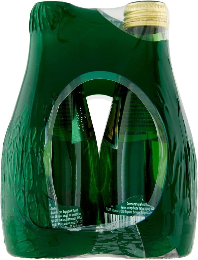 Perrier Natural Sparkling Mineral Water Glass Bottle, Regular, 6 x 200 ml - Image 3
