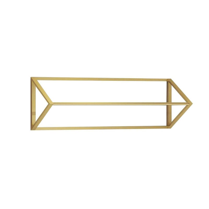 MDEPYCO Creative Triangle Display Garment Racks in Boutique Clothing Stores WallMounted Hanging Clothes Shelf in Home Towel Racks for Bathroom Storage Gold 39 L