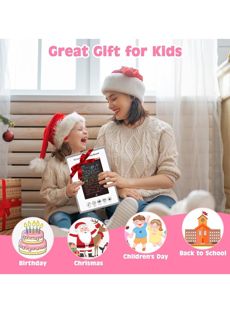 12 Inch LCD Writing Tablet for Kids, Colorful Drawing Board for Children, Erasable and Reusable Electronic Drawing Board, LCD Drawing Tablet for Toddlers  - Image 3