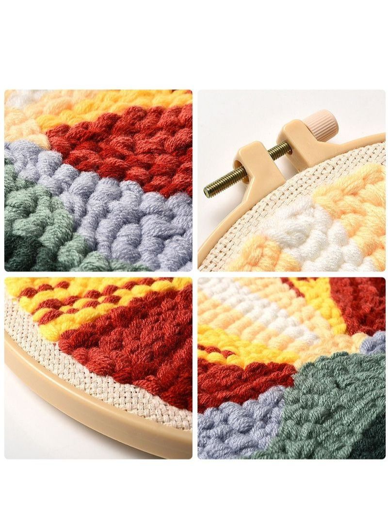 NIBEMINENT Wool Poke Embroidery DIY Material Pack - Sunset - Image 4