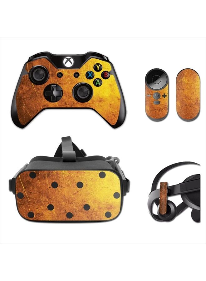 MIGHTY SKINS MightySkins Skin Compatible with Oculus Rift CV1 wrap Cover Sticker Skins Textured Gold