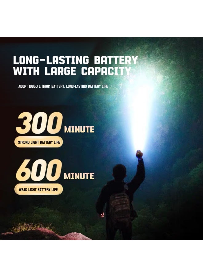 Philips Powerful Flashlight: Type-C Rechargeable, 4-Level Dimming, 85M Long-Range, Portable Outdoor Emergency Light Black-SFL1235 - Image 3