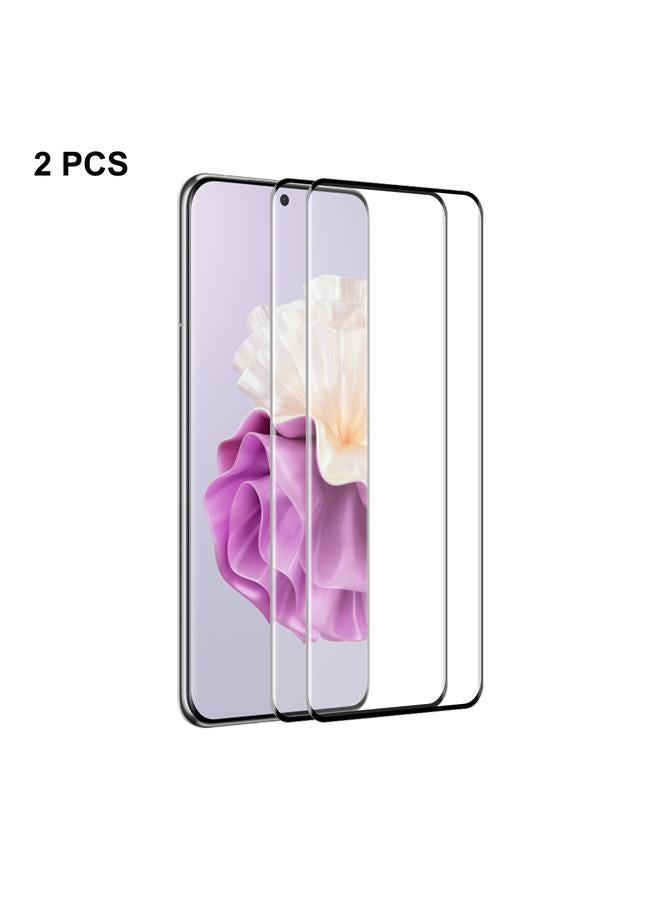 erorex For Huawei P60 Pro / Art 2Pcs 3D Curved Full Glue Hot Bending Tempered Glass Full Film - Image 1