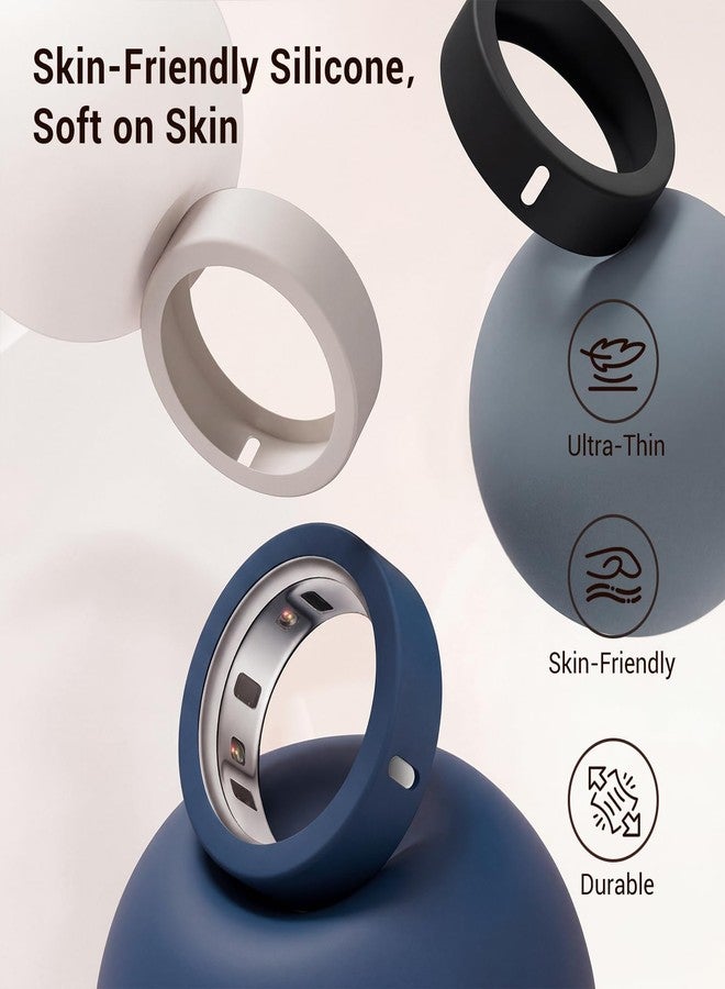CoBak 10 Pack Silicone Ring Cover Compatible with Oura Ring Gen 4/4 Ceramic, Gen 3 Horizon/Heritage | Anti-Scratch Elastic Protector, Supports Charging with Cover On, Size M for 10/11/12/13/14/15 - Image 5