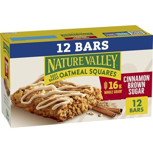 Nature Valley Soft Baked Oatmeal Squares, Cinnamon Brown Sugar, 12 Bars, 14.88 oz - Image 1