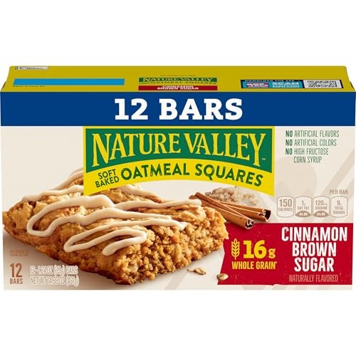 Nature Valley Soft Baked Oatmeal Squares, Cinnamon Brown Sugar, 12 Bars, 14.88 oz - Image 2