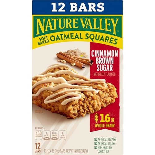 Nature Valley Soft Baked Oatmeal Squares, Cinnamon Brown Sugar, 12 Bars, 14.88 oz - Image 3