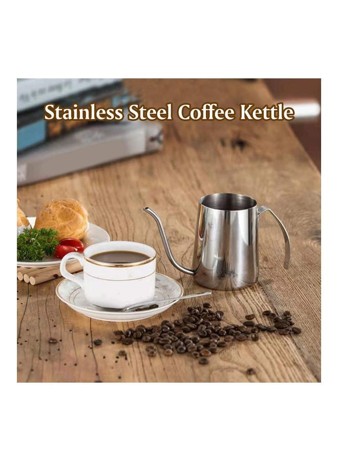 NIBEMINENT Stainless Steel Coffee Kettle Silver 7.5x9.5x7.5cm  - Image 5
