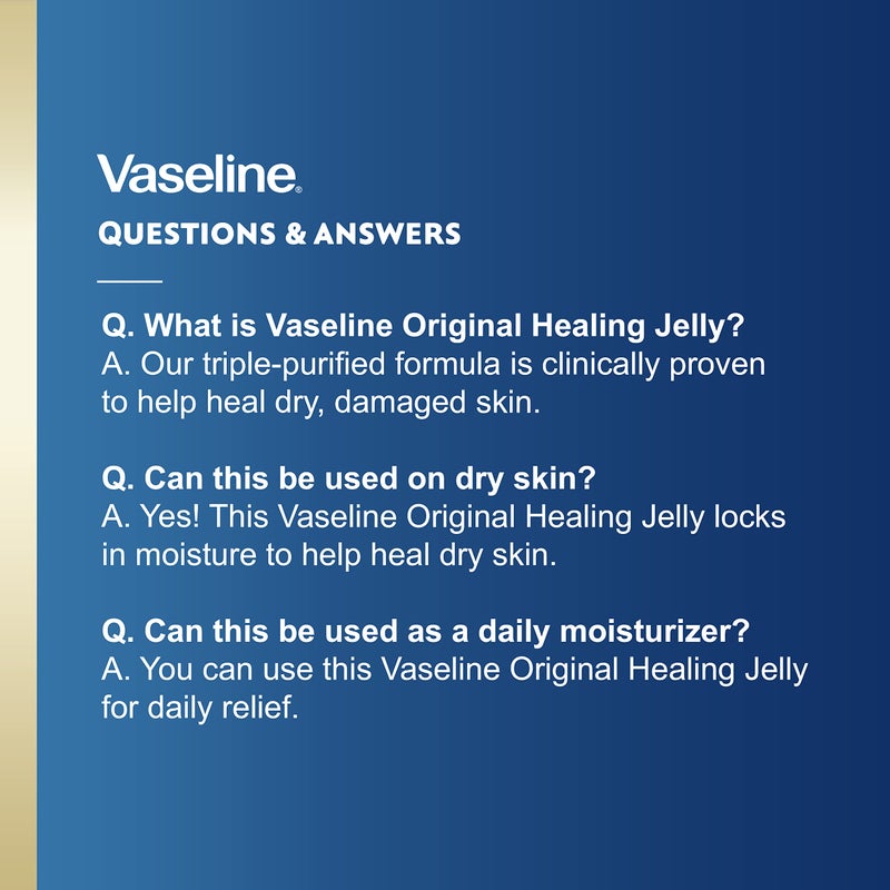 Vaseline Original Healing Jelly, 2-Size Variety Bundle â€“ #1 Dermatologist Recommended Skin Protectant, Healing Ointment for Beauty & Personal Care - Image 5