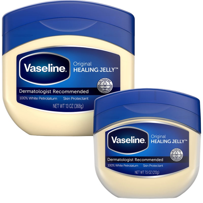 Vaseline Original Healing Jelly, 2-Size Variety Bundle â€“ #1 Dermatologist Recommended Skin Protectant, Healing Ointment for Beauty & Personal Care - Image 1