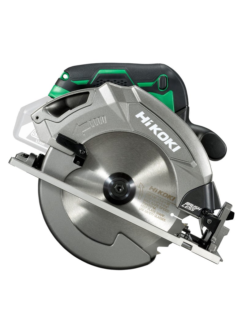 Hikoki منشار دائري لاسلكي هيوكوي C1807DAF2Z بدون فرش، 18 فولت ليثيوم أيون، شفرة 180 مم، تصميم مدمج وخفيف الوزن – أداة قطع خشب احترافية - Image 2