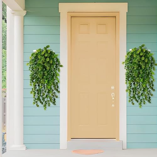 Dekorly Artificial Hanging Plants Fern Vine - Fake Ivy Leaves Decoration for Indoors & Outdoors, Faux Foliage Greenery Decor for Living Room, Balcony, Garden, Bedroom | Green (Pack of 2) - Image 5