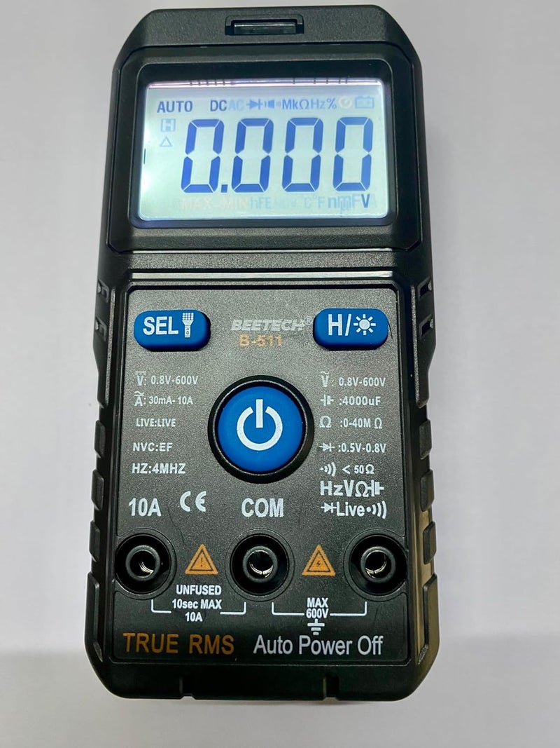 Beetech B 511 Digital Multimeter Auto 600 V ACDC 10A ACDC True RMS Auto 4000 Counts 3 34 Digits  - Image 4