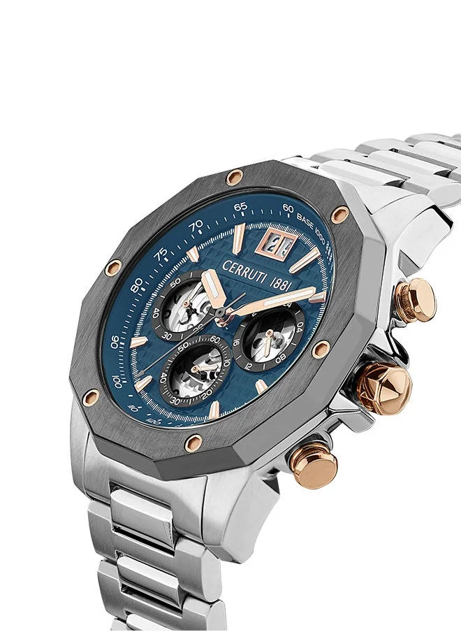 CERRUTI 1881 Molveno 45mm Chronograph Men's Watch with Stainless Steel Bracelet