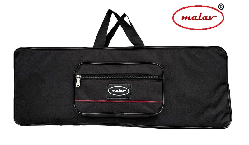 MALAV Foam Padded Backpack Cover Bag for Casio SA-76, SA-77, SA-78 Digital Keyboard Piano with Shoulder Carry Straps, Black - Image 3