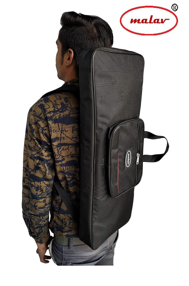 MALAV Foam Padded Backpack Cover Bag for Casio SA-76, SA-77, SA-78 Digital Keyboard Piano with Shoulder Carry Straps, Black - Image 4