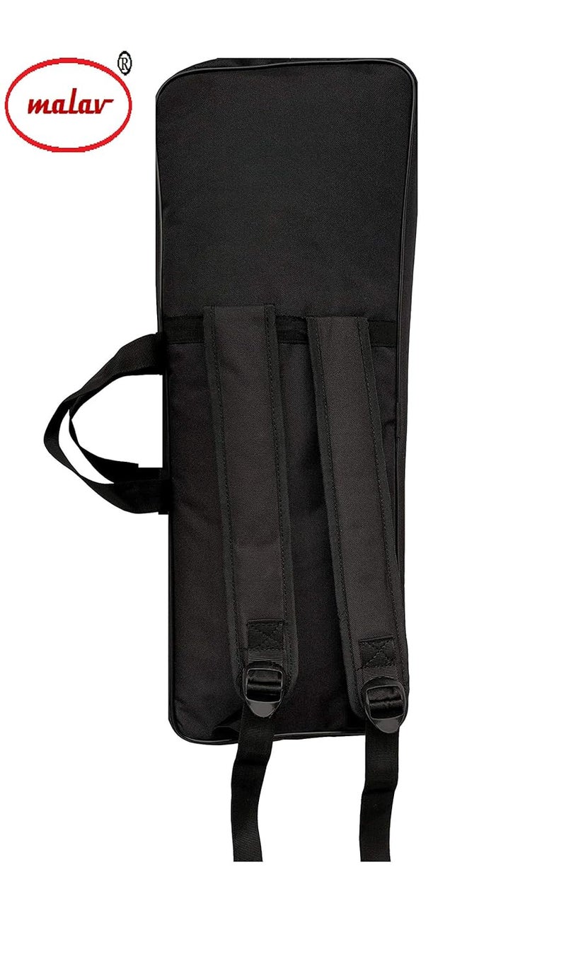 MALAV Foam Padded Backpack Cover Bag for Casio SA-76, SA-77, SA-78 Digital Keyboard Piano with Shoulder Carry Straps, Black - Image 5