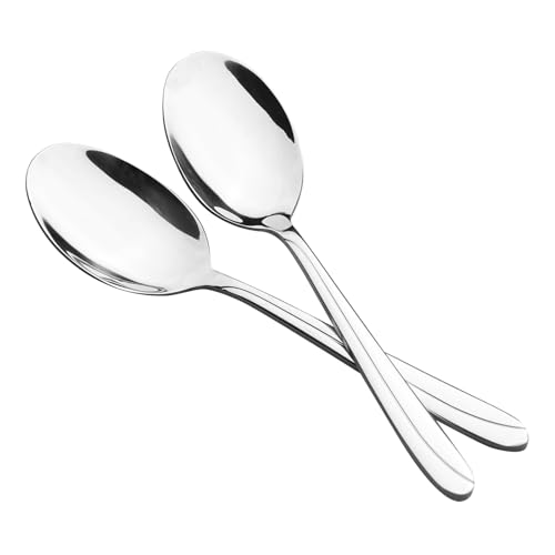 Anbers 8 Pieces Large Serving Spoons, 9.45 Inches, Stainless Steel Catering Serving Spoons - Image 3