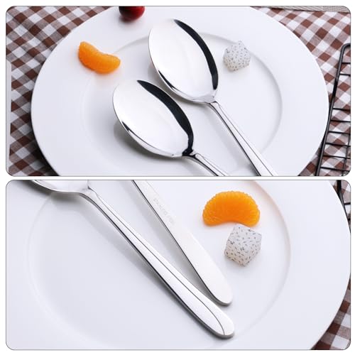 Anbers 8 Pieces Large Serving Spoons, 9.45 Inches, Stainless Steel Catering Serving Spoons - Image 5
