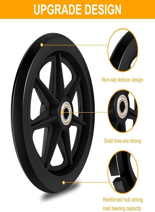 CANWUPON 2 Pack 6 Inch Solid Replacement Wheels - Environmentally Friendly Rubber Material, Wear-Resistant PU Tires, Anti-Slip, and Durable ABS Wheel Hub - Easy to Install, Compatible with Most Models… - Image 5
