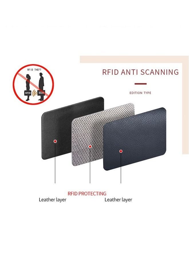 Generic - Men Leather Wallet Purse Card Pack  Money Clip RFID Credit Card Clip - Image 1